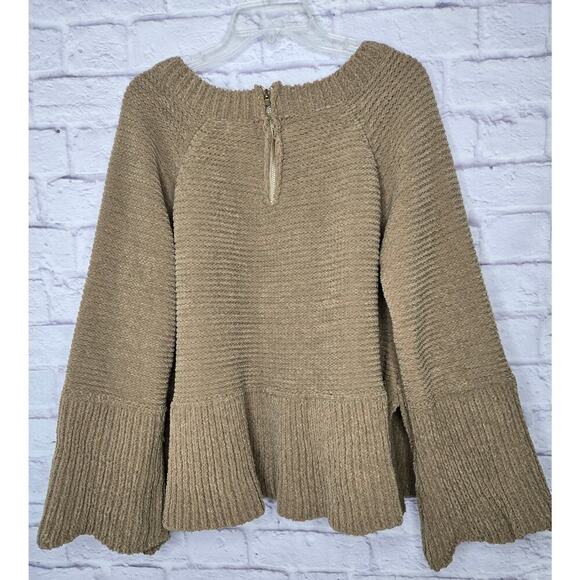 Pol Relaxed Fit Scallop Edge Long Bell Sleeve Knit Sweater Large. - Picture 6 of 10